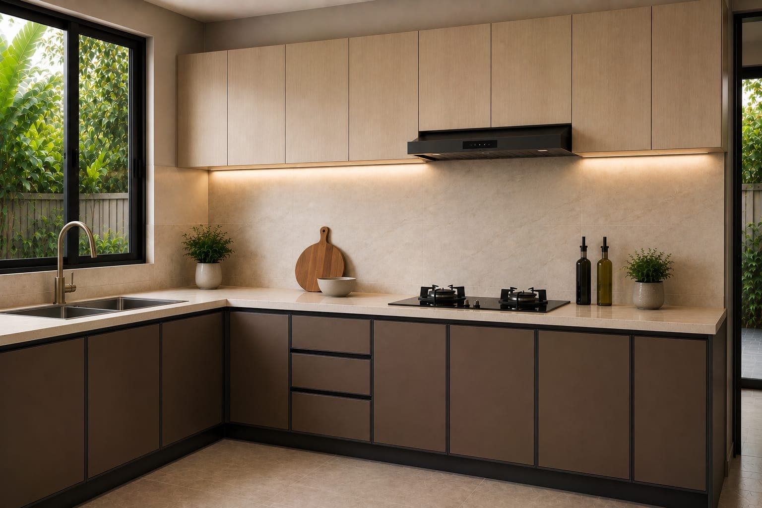 ACP Kitchen — Warm Beige + Bronze Mocha (Two-Tone)
