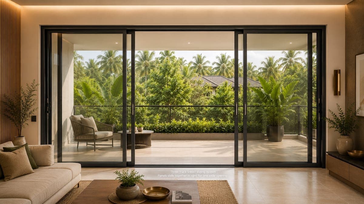 Slim Multi-Panel Sliding Door