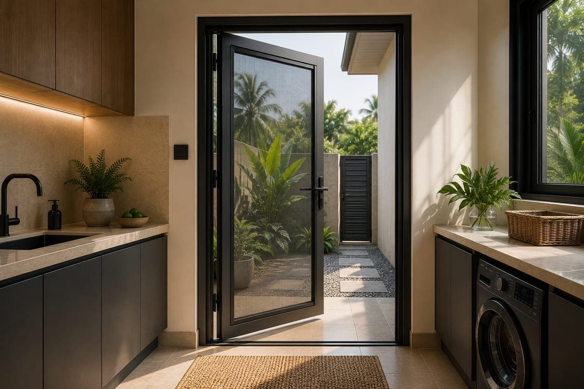 Retractable Insect Screen Door