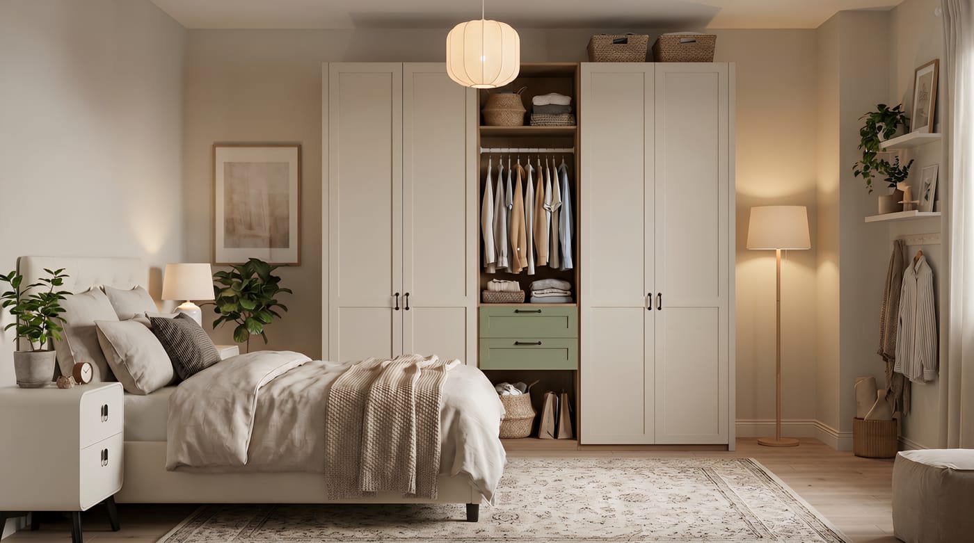Bedrooms & wardrobes — ALUMAX cabinet render