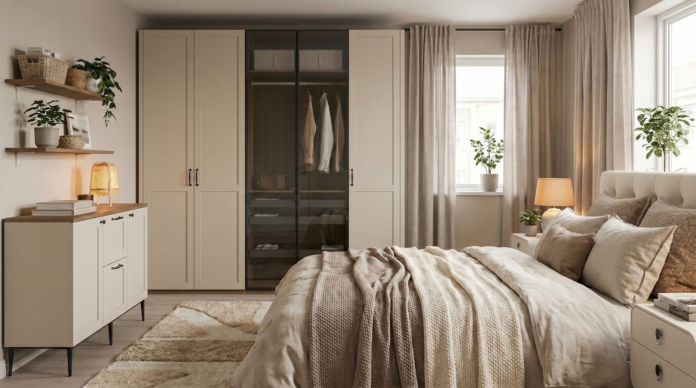 Bedrooms & wardrobes — ALUMAX cabinet render