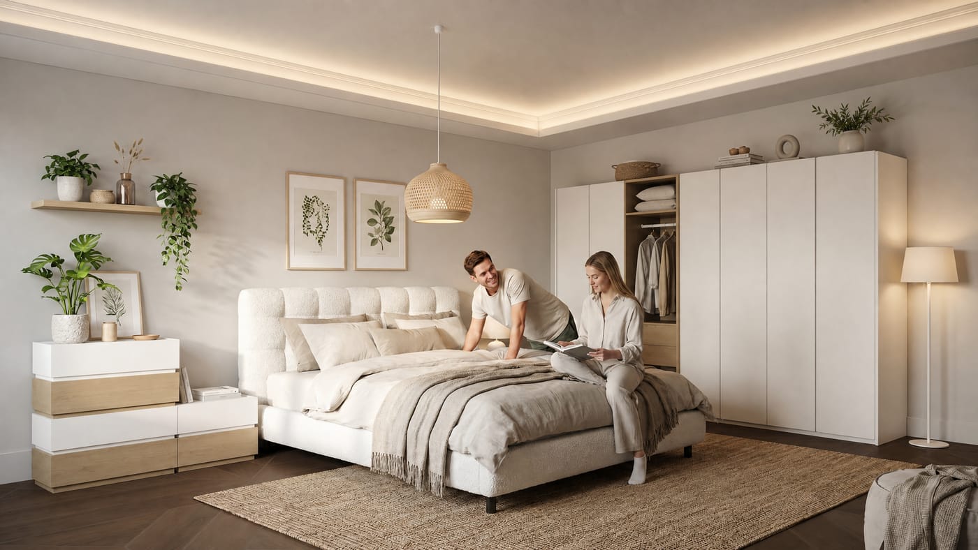 Bedrooms & wardrobes — ALUMAX cabinet render