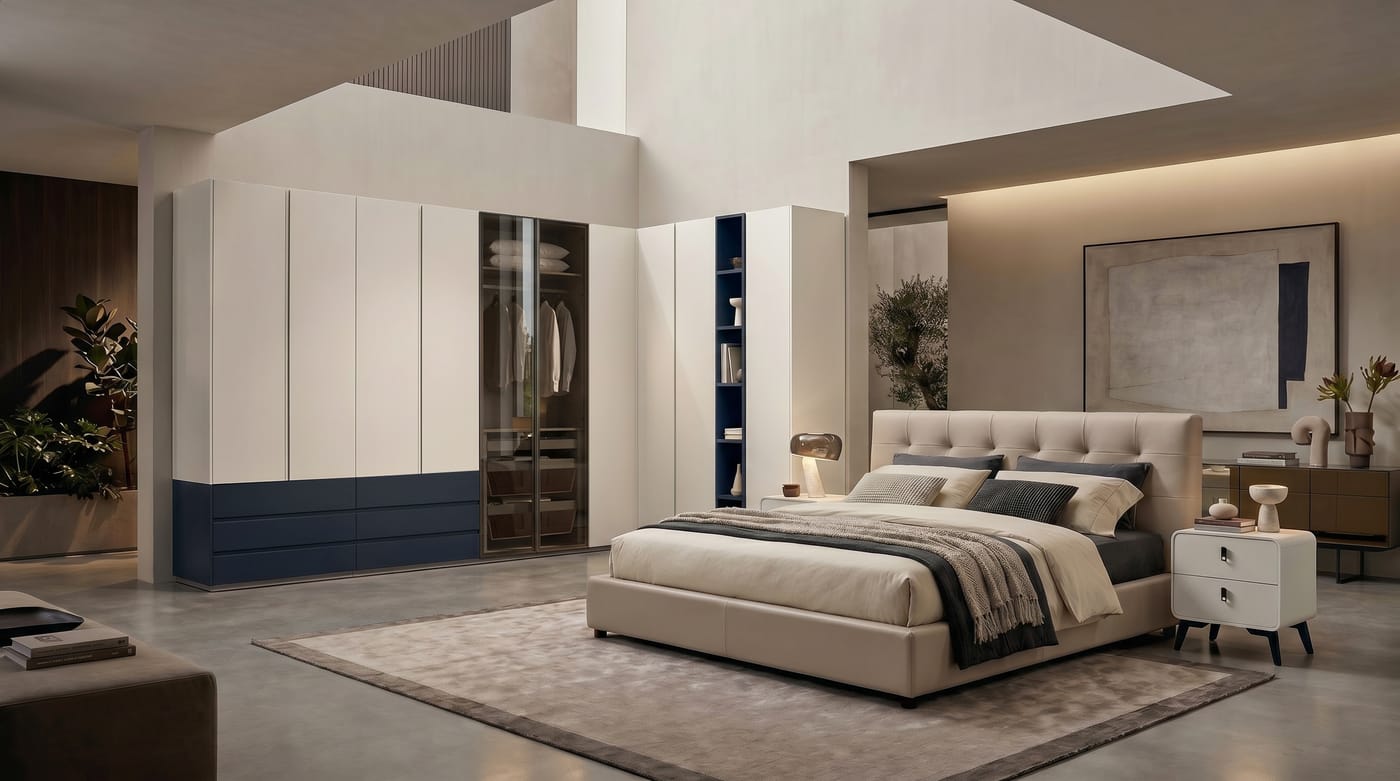 Bedrooms & wardrobes — ALUMAX cabinet render