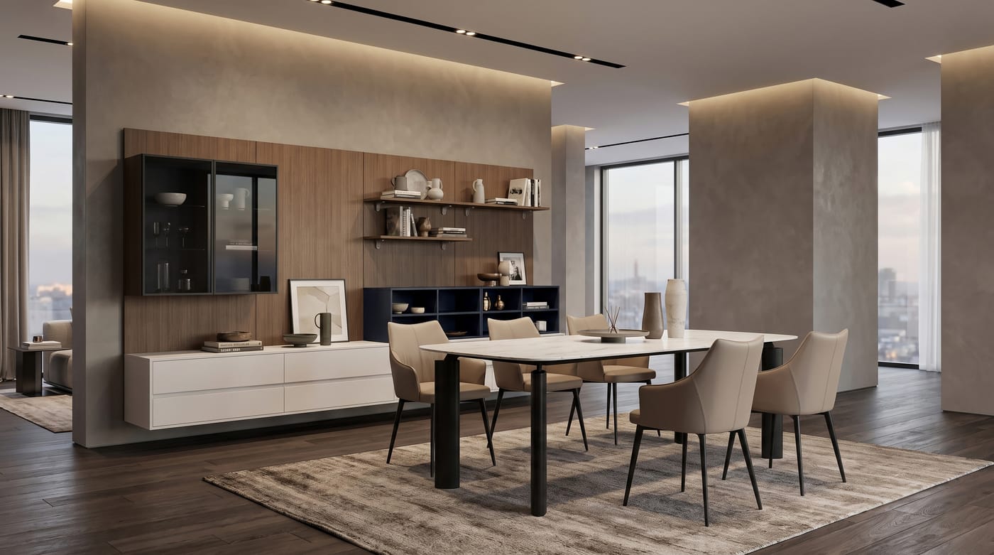 Dining & sideboards — ALUMAX cabinet render