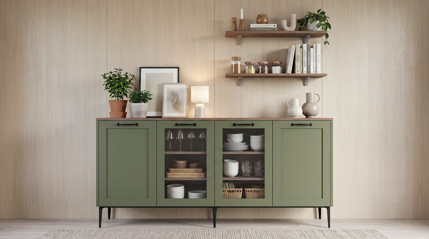 Storage & display — ALUMAX cabinet render