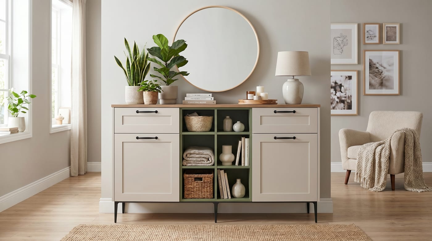 Storage & display — ALUMAX cabinet render