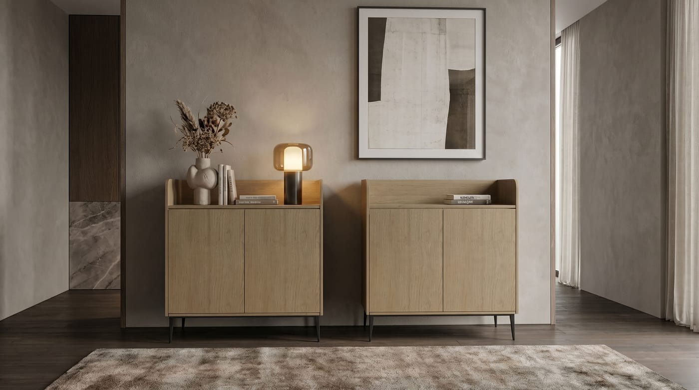 Storage & display — ALUMAX cabinet render
